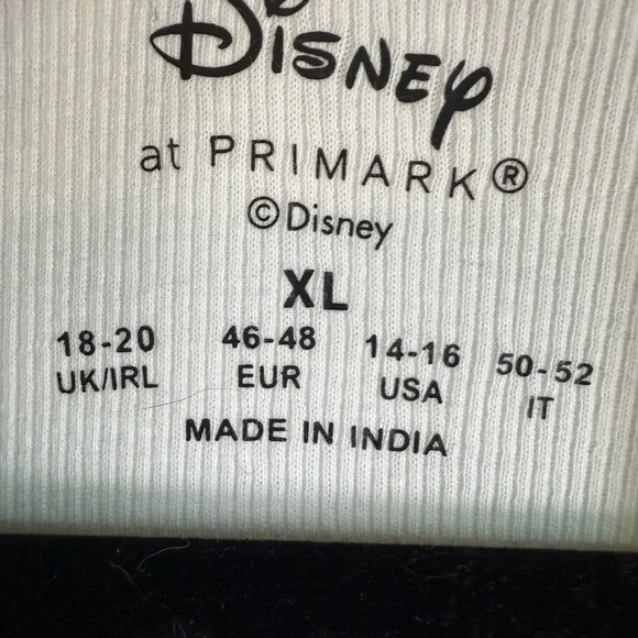 NWT Disney Pajama Romper Womens XL White Pyjama Long Sleeve Lounge Sleep - Picture 2 of 7